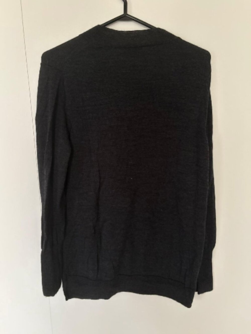 Dark Grey/Soft-Black Short Turtleneck Thin Wool Sweater from Badgley Mischka